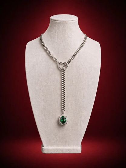 Ruby zilver smaragdgroen