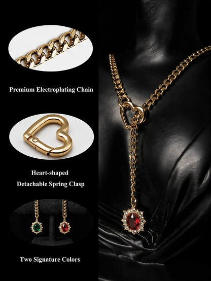 Ruby details goud